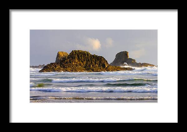 Seastacks Framed Print featuring the photograph Eye of the Storm by Michael Dawson