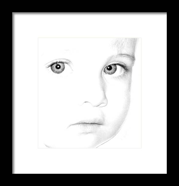 Children Framed Print featuring the photograph Eyes of a Child by Kathleen Stephens