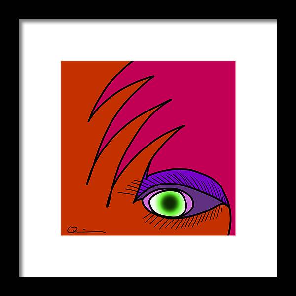 Quiros Framed Print featuring the digital art Eyeshadow by Jeffrey Quiros