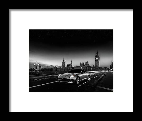 Jaguar Framed Print featuring the photograph F-Type In London by Mark Rogan