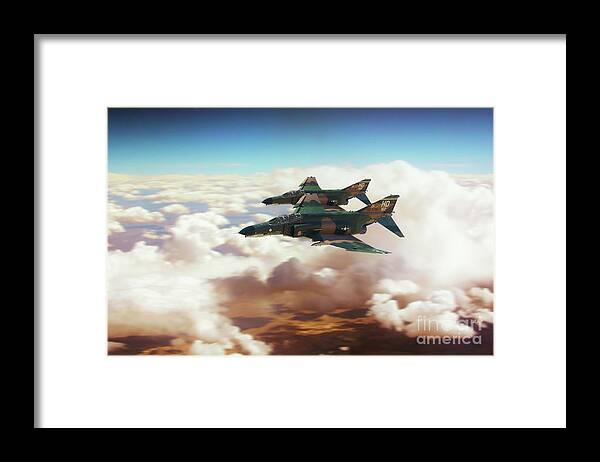 F4 Framed Print featuring the digital art F4 Phantom 82ATRS by Airpower Art
