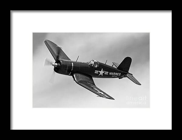 Airplane Framed Print featuring the photograph F4U Corsair by Rick Pisio