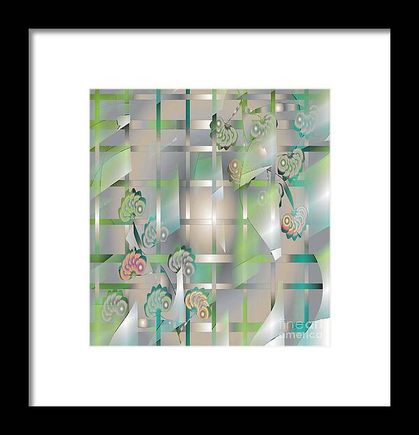 Abstract Framed Print featuring the digital art Fabric by Iris Gelbart