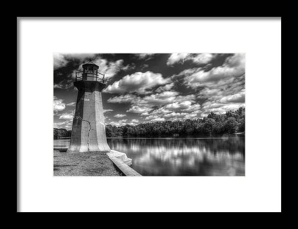 Fabyan Framed Print featuring the photograph Fabyan Lighthouse on the Fox River by Roger Passman