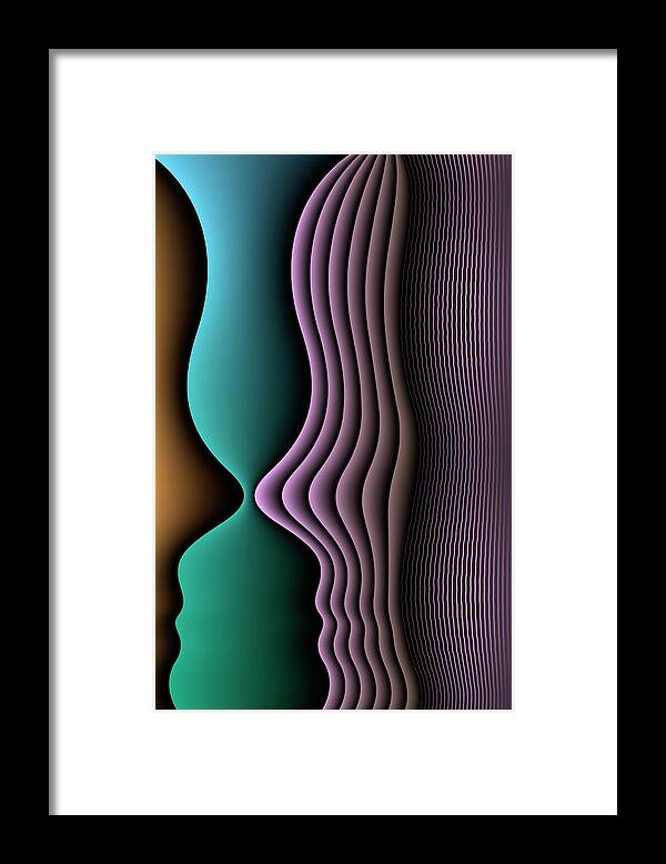Illuminated Abstracts Framed Print featuring the digital art Face To Face by Becky Titus