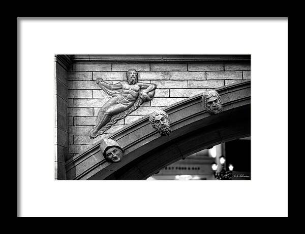Bridge Framed Print featuring the photograph Faced the Arch B-W by Christopher Holmes