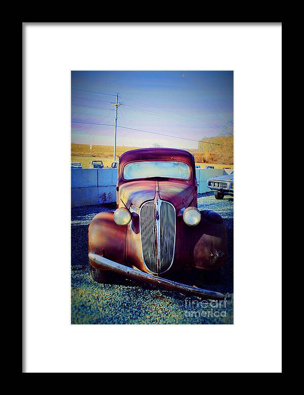 Car Framed Print featuring the photograph Facelift Wanted Car by Roberta Byram