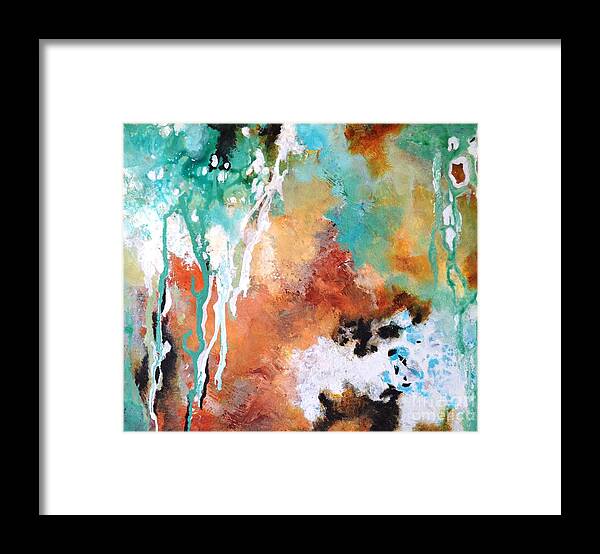 Abstract Framed Print featuring the painting Facets #2 by Betty M M Wong