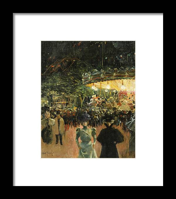 Louis Abel-truchet Framed Print featuring the painting Fairground. Place Pigalle by Louis Abel-Truchet