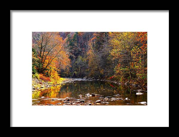 Autumn Framed Print featuring the photograph Fall Color Elk River by Thomas R Fletcher