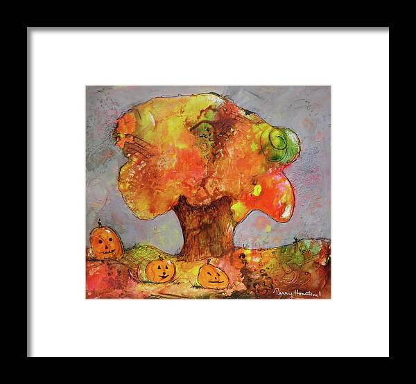 Landscape Framed Print featuring the painting Fall Fun by Terry Honstead