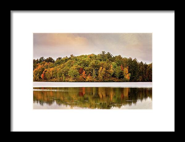 Michigan Fall Landscape Framed Print featuring the photograph Fall Landscape Michigan by Gwen Gibson