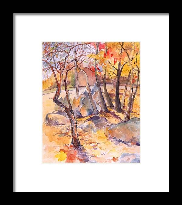 Fall Framed Print featuring the painting Fall light 2 by Nancy Watson