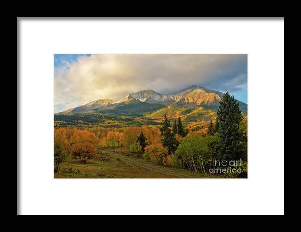 Mt Sopris Framed Print featuring the photograph Fall on Mt Sopris by Ronda Kimbrow