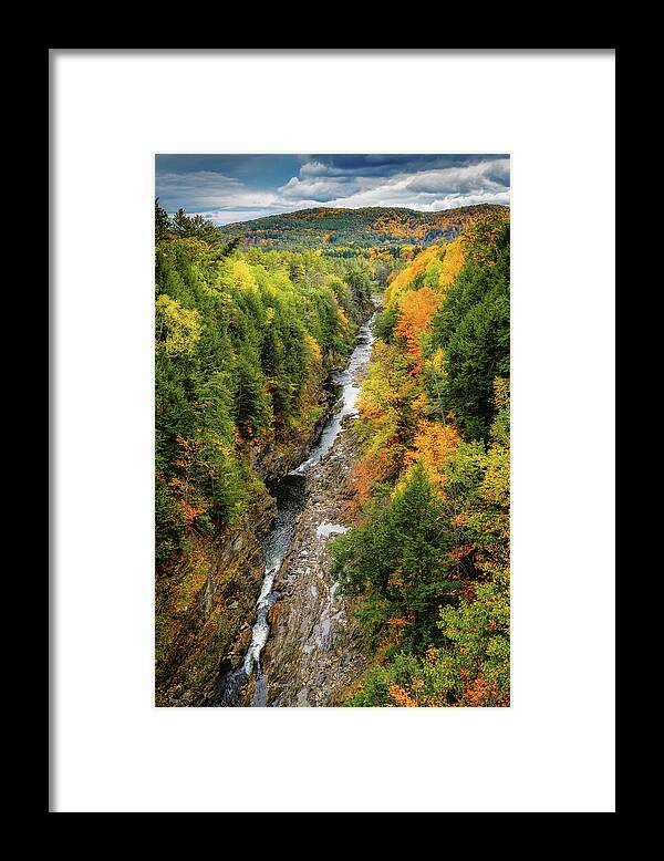 Quechee Gorge Vt Framed Print featuring the photograph Fall Quechee Gorge, VT by Michael Hubley