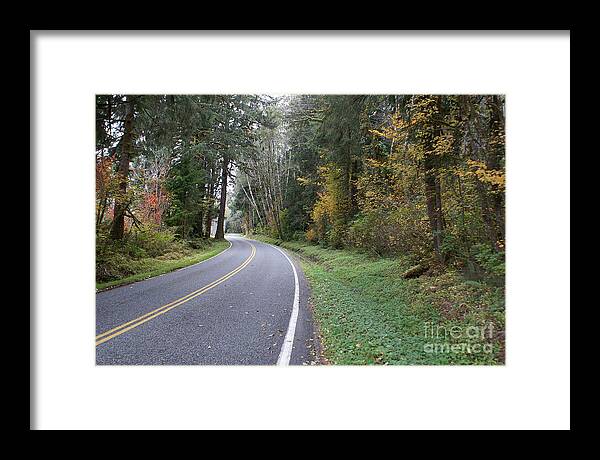 Fall Framed Print featuring the photograph Fall Road Washington by Rex E Ater