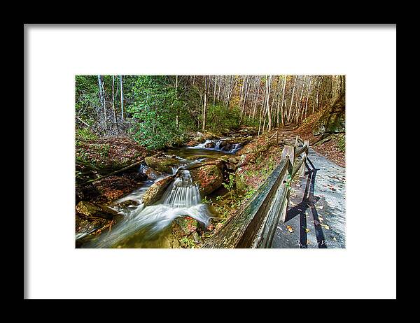 North Georgia Framed Print featuring the photograph Fall Stream by Dillon Kalkhurst