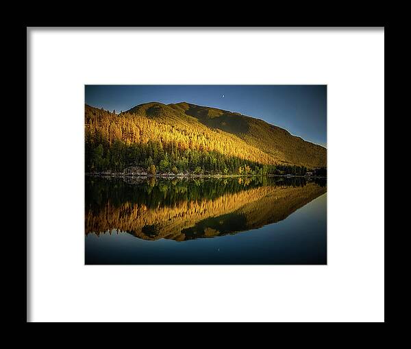 Blue Framed Print featuring the photograph Fall sunset by Thomas Nay