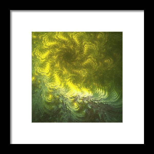 Fractal Framed Print featuring the digital art Falling Into Place by Jeff Iverson