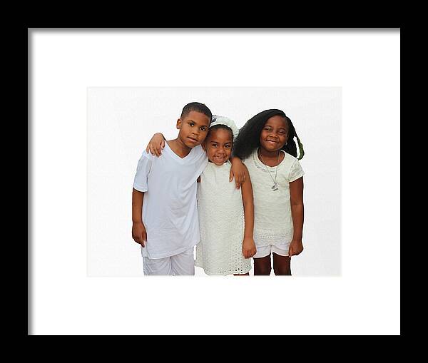Kids Framed Print featuring the photograph Family Love by Audrey Robillard