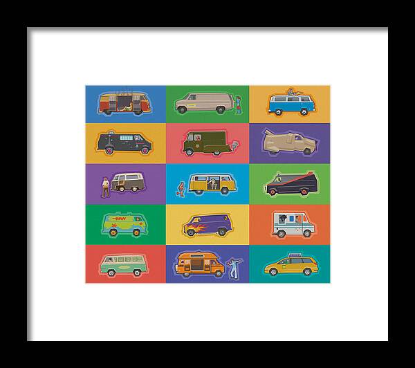Van Framed Print featuring the photograph Famous Vans by Mitch Frey