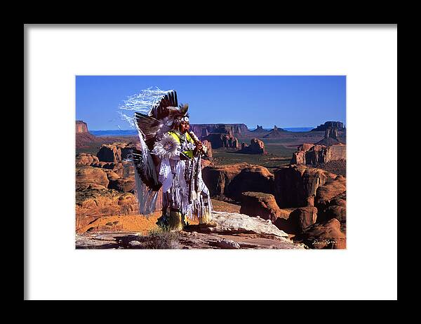 Monument Valley Framed Print featuring the photograph Fancy Dancer Regalia by Dan Norris