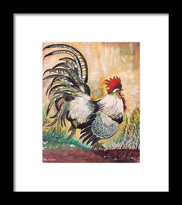 Rooster Framed Print featuring the painting Fancy Pants by Mike Benton
