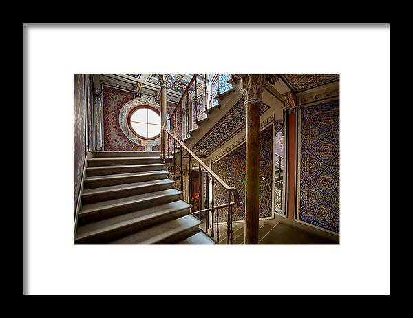 1001 Nights Framed Print featuring the photograph Fantasy fairytale palace - the stairs by Dirk Ercken