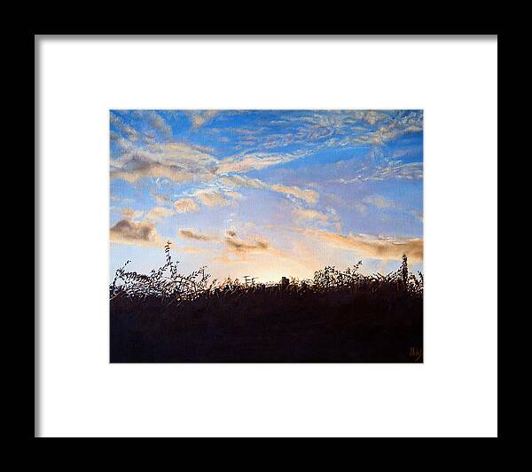 Landscapes Framed Print featuring the painting Far horizons by Michelangelo Rossi