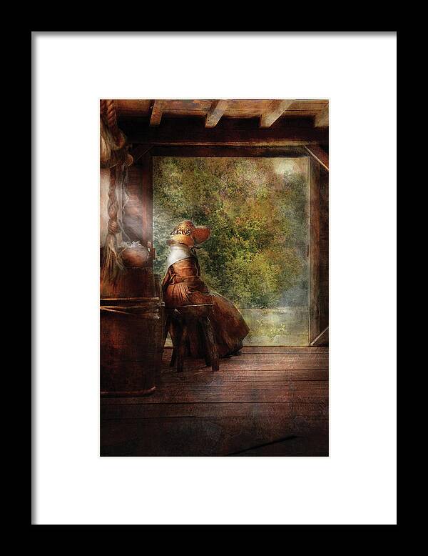 Savad Framed Print featuring the photograph Farm - Farmer - Mother by Mike Savad