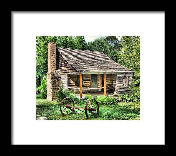 Cabin Framed Print featuring the painting Farm House by Steven Richardson