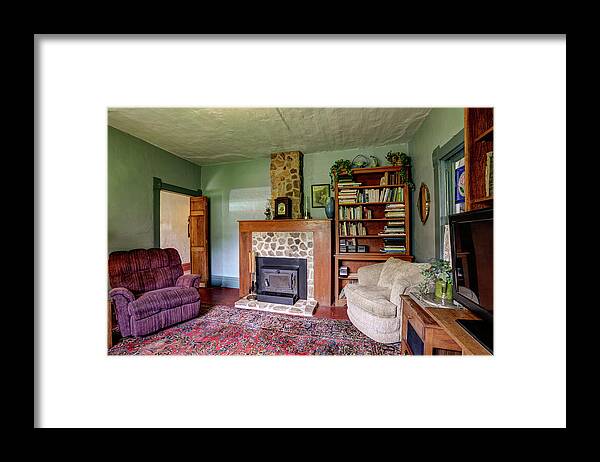 Living Room Framed Print featuring the photograph Farm Living room by Jeff Kurtz