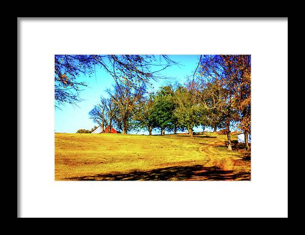 Farm Road Framed Print featuring the photograph Farm Road - Fall Landscape by Barry Jones