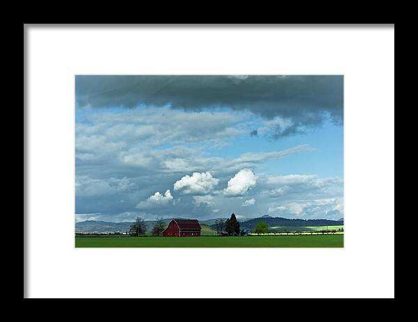 Adria Trail Framed Print featuring the photograph Farm Under the Sky by Adria Trail