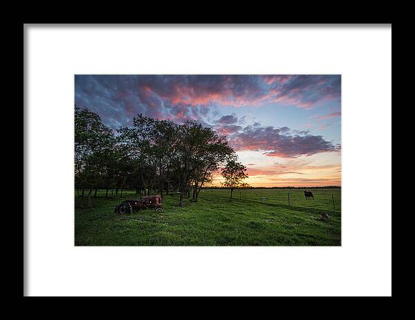 Canova Framed Print featuring the photograph Farm View by Aaron J Groen