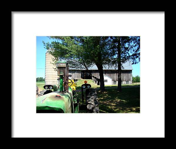 Landscape Framed Print featuring the photograph Farm Work by Todd Zabel