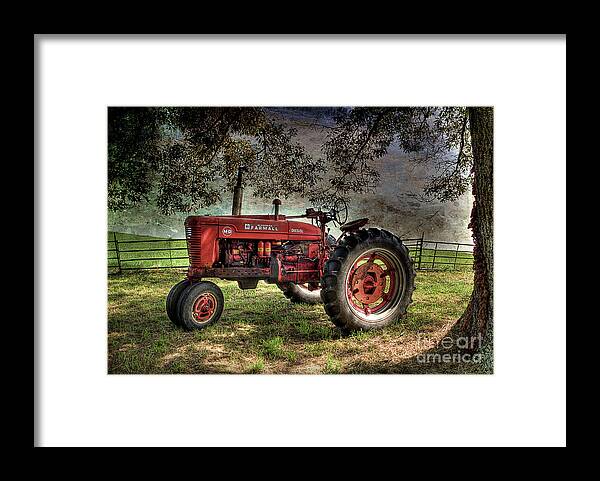 Farmall Tractor Framed Print featuring the photograph Farmall In The Field by Michael Eingle