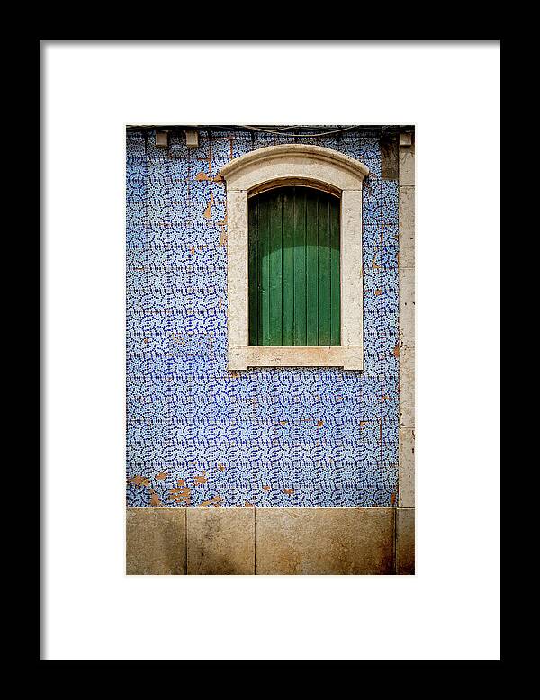 Faro Framed Print featuring the photograph Faro Blue Tiles by Nigel R Bell