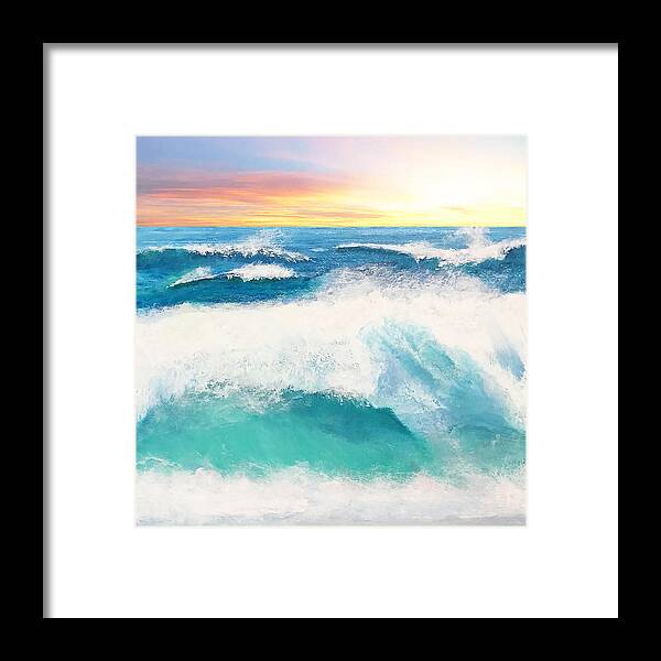 Ocean Framed Print featuring the painting Farthest Ocean by Linda Bailey
