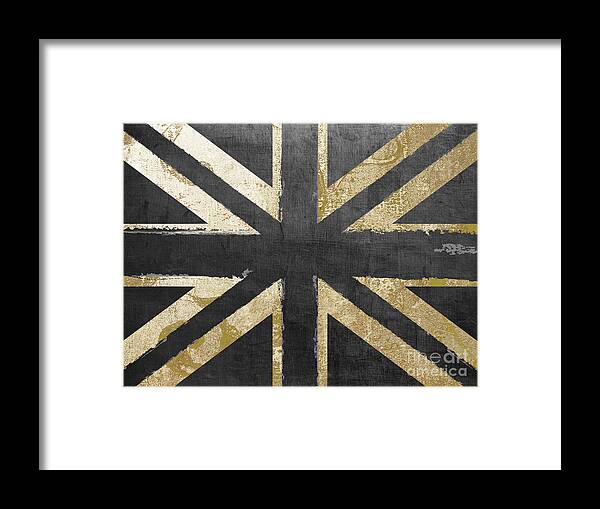 Britain Framed Print featuring the painting Fashion Flag United Kingdom by Mindy Sommers