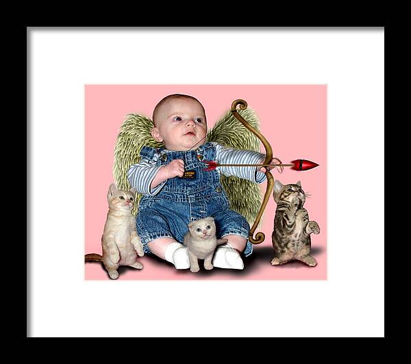 Kittens Framed Print featuring the digital art February 2005 by Robert Morin