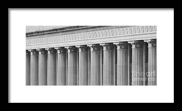 Architecture Framed Print featuring the photograph Federal Building Columns by ELITE IMAGE photography By Chad McDermott