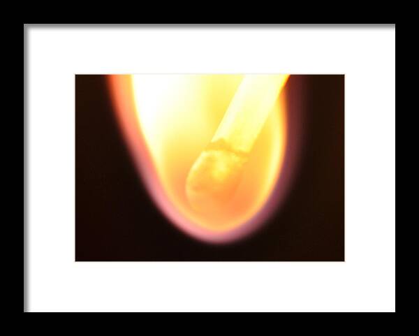 Abstract Framed Print featuring the photograph Match and Fire by Glenn Gordon