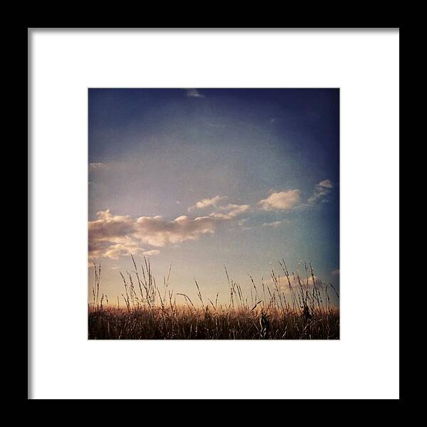 Lumia1520 Framed Print featuring the photograph Feldversuch.

#wolkig #clouds #field by Mandy Tabatt