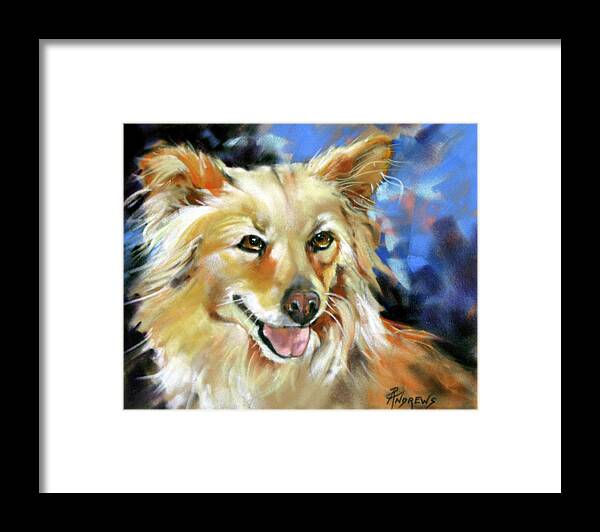 Dog Framed Print featuring the painting 'Fella' by Rae Andrews