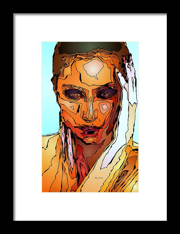 Female Framed Print featuring the digital art Female Tribute VII by Rafael Salazar
