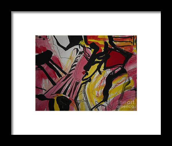 Katerina Stamatelos Art Framed Print featuring the painting Femme-Fatale-14 by Katerina Stamatelos