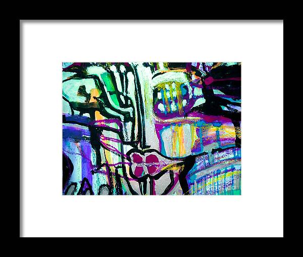 Katerina Stamatelos Art Framed Print featuring the painting Femme-Fatale-2 by Katerina Stamatelos