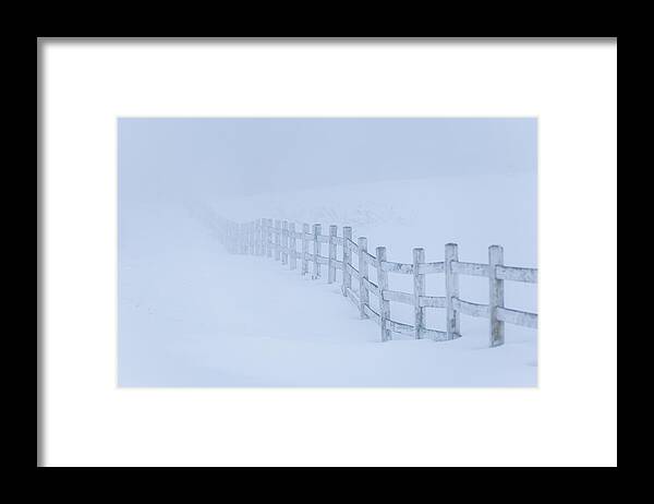 Vermont Framed Print featuring the photograph Fence in the Fog by Tim Kirchoff