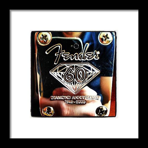 Fender Framed Print featuring the photograph Fender Diamond Anniversary by Stu Brierley